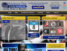 Tablet Screenshot of ericksontire.com